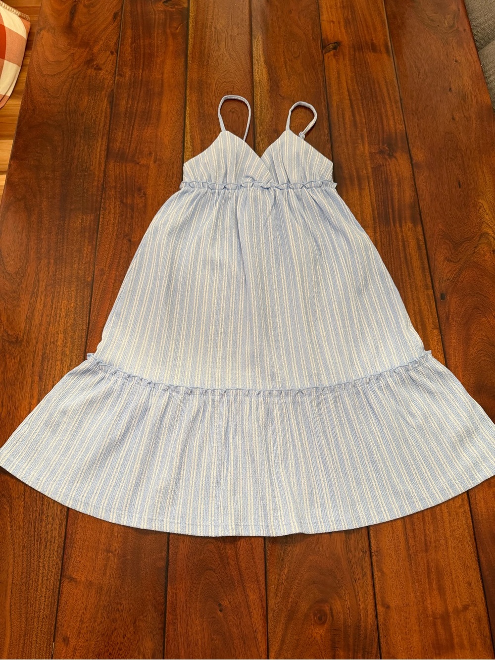 H&M Blue and White Striped Beach Dress